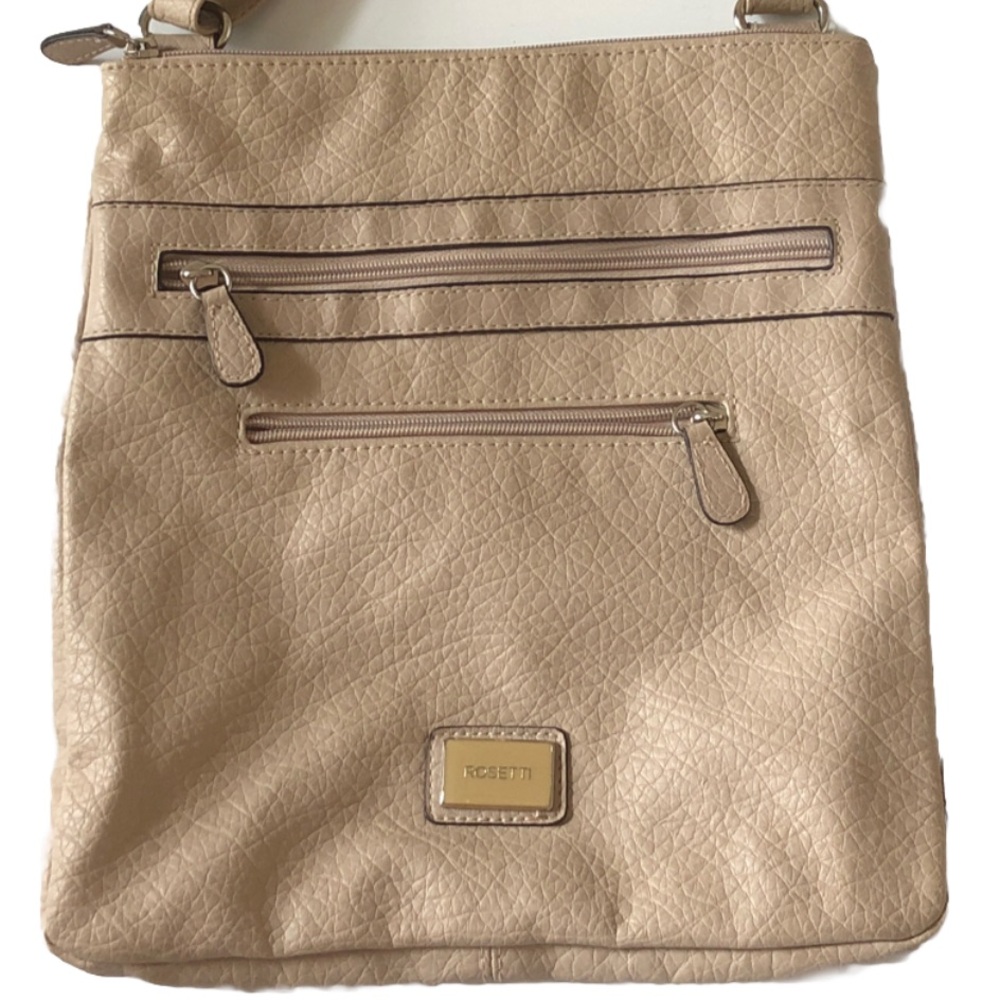 Rosetti Beige Faux Leather Multi-Pocket Adjustable Crossbody Bag - Picture 2 of 8